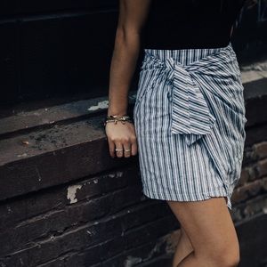 Tobi Sandra Striped Draped Skirt - size small